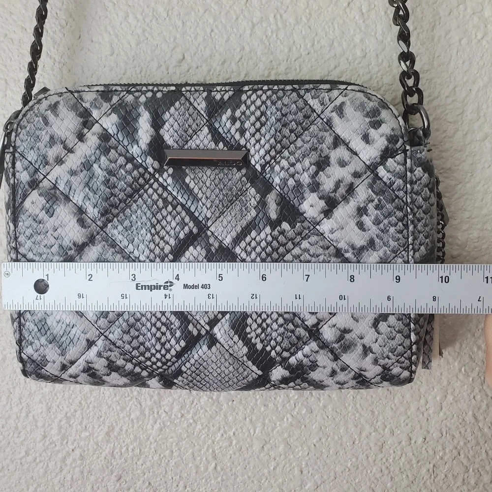 Aldo Crossbody Handbag Medium Snake Design Shoulder Strap Dual Partition Pockets